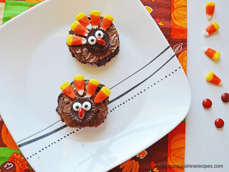 Thanksgiving Turkey Brownie dessert