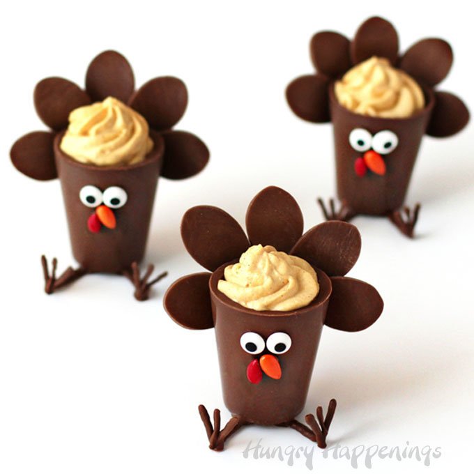 Thanksgiving Chocolate Turkey Cups