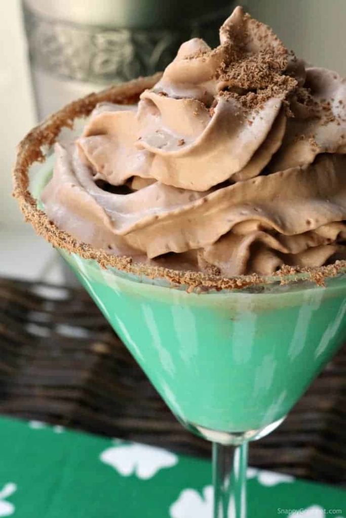 Mint Chip Cookietini St Patty's Day drink recipes
