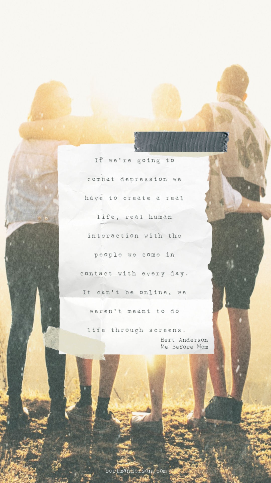 Combating depression by living a real life. Depression and anxiety quotes