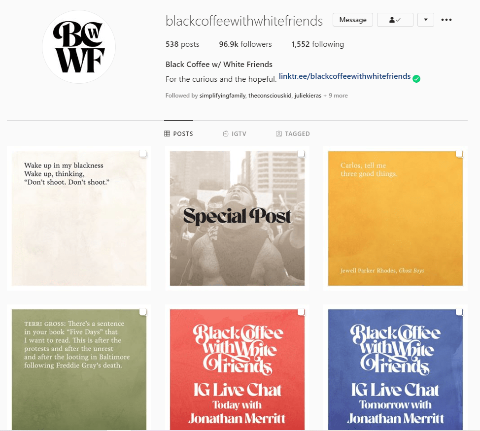 Black Coffee with White Friends influential Black voices