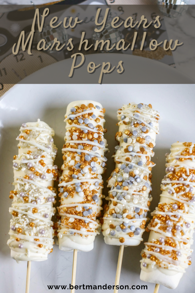 Ring in the New Year with style with these silver and gold, easy to make but definitely made to impress marshmallow pops!