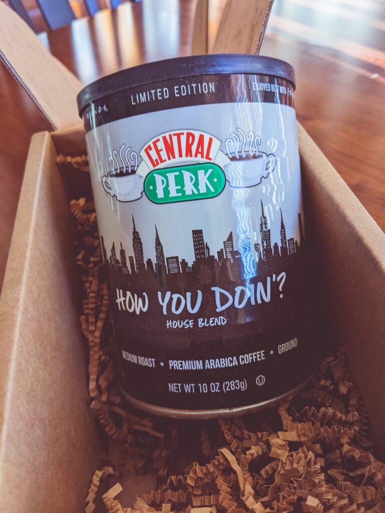 "how you doin'" coffee tin in box 